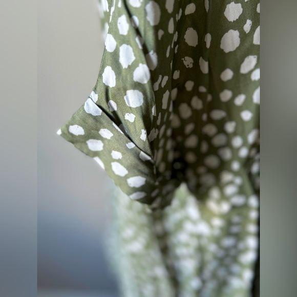 NWT | Kori America | Spotty Dot Babydoll Dress | Sage | Small - Picture 5 of 7